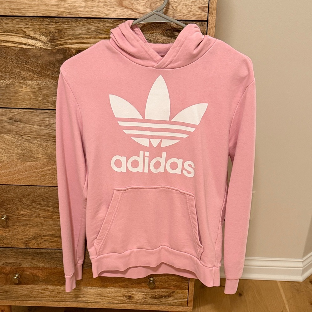 Adidas Women's Pink Hoodie (adult xs/s or youth L)
